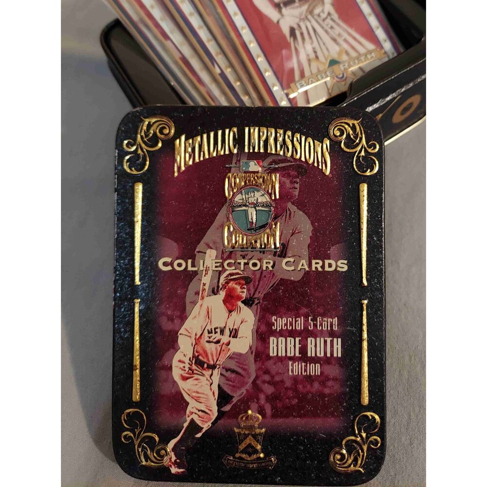 Impressions Metallic Collector Cards - Babe Ruth Edition in Black and Gold
